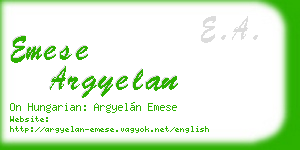 emese argyelan business card