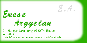 emese argyelan business card